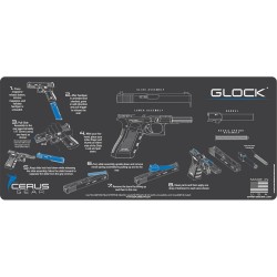 Tapis d'entretien d'instruction pour Glock 30X68cm Gris CERUS GEAR - 2