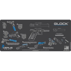 Tapis d'entretien d'instruction pour Glock 30X68cm Gris CERUS GEAR