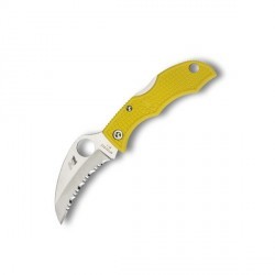 Couteau Spyderco Ladybug lame 4.8cm semi-dentelée Satin manche FRN (Nylon renforcé) - LYLS3HB - 1