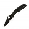 Couteau Spyderco Delica lame 7.3cm semi-dentelée Noir manche FRN (Nylon renforcé) - C11PSBBK