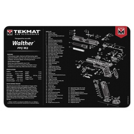 Tapis d'entretien pour Walther PPQ Mod2 28x43cm TEKMAT - 1