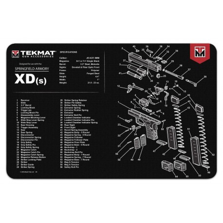 Tapis d'entretien pour Springfield Armory XD-S 28x43cm TEKMAT - 1