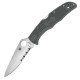 Couteau Spyderco Endura lame 9.5cm semi-dentelée Satin manche FRN (Nylon renforcé) - C10PSFG - 1