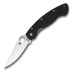 Couteau Spyderco Military lame 10.2cm Lisse Satin manche G-10 (Fibre de verre) - C36GPE - 1