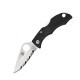 Couteau Spyderco Ladybug lame 4.9cm dentelée Satin manche FRN (Nylon renforcé) - LBKS3 - 1