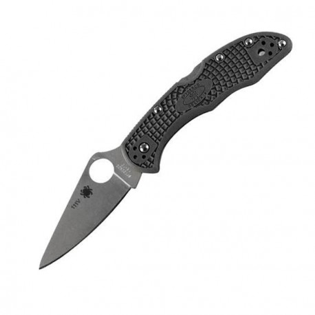 Couteau Spyderco Delica lame 7.3cm Lisse Satin manche FRN (Nylon renforcé) - C11FPGY - 1