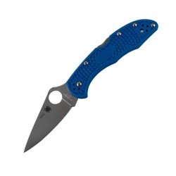 Couteau Spyderco Delica lame 7.3cm Lisse Satin manche FRN (Nylon renforcé) - C11FPBL - 1