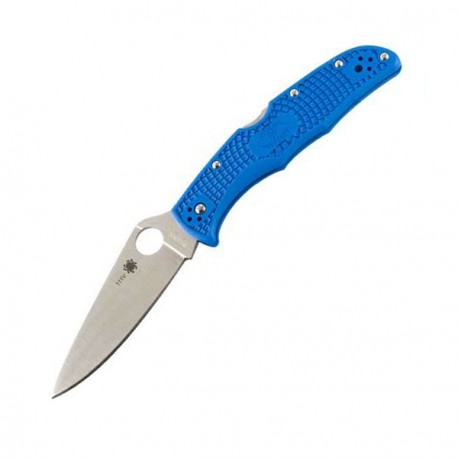 Couteau Spyderco Endura lame 9.5cm Lisse Satin manche FRN (Nylon renforcé) - C10FPBL - 1