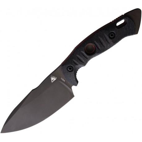 Couteau Alaris 3V lame noir manche Noir/Rouge FOBOS-KNIVES - 1