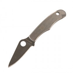 Couteau Spyderco Bug lame 3.3cm Lisse Satin manche Inox - C133P