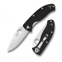 Couteau Spyderco Tenacious lame 8.6cm Lisse Satin manche G-10 (Fibre de verre) - C122GP - 1