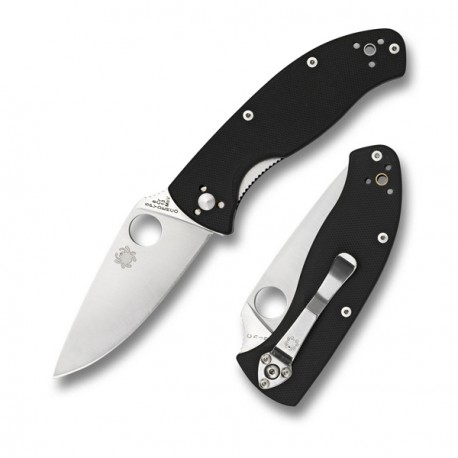 Couteau Spyderco Tenacious lame 8.6cm Lisse Satin manche G-10 (Fibre de verre) - C122GP - 1