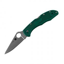 Couteau Spyderco Delica lame 7.3cm Lisse Satin manche FRN (Nylon renforcé) - C11FPGR - 1