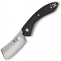 Couteau Spyderco Roc lame 7.8cm Lisse Anthracite manche G-10 (Fibre de verre) - C177GP - 1