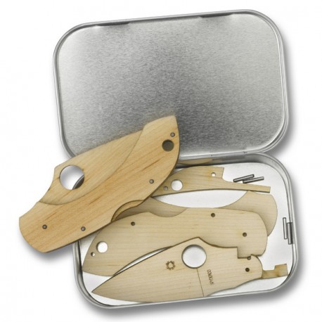 Couteau Spyderco Dragonfly lame 7.6cm Lisse Bois manche Bois - WDKIT1 - 1