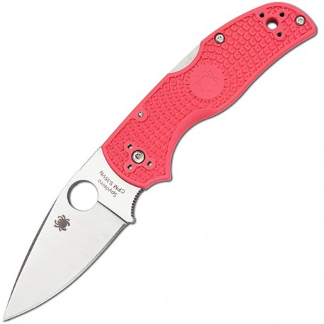 Couteau Spyderco Native lame 7.6cm Lisse Satin manche FRN (Nylon renforcé) - C41PPN5 - 1