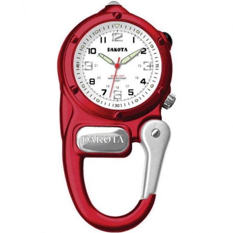 Montre mousqueton tactique Mini Clip Microlight DAKOTA rouge - 1