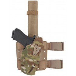 Holster plaque de cuisse 6354DO pour Glock 17 22 SAFARILAND Droitier Camo pour lampe et viseur