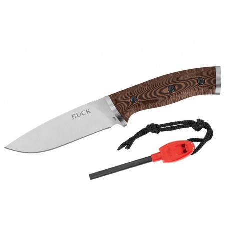 Couteau Buck Selkirk lame 11.7cm Lisse Satin manche Micarta - 863BRS - 1