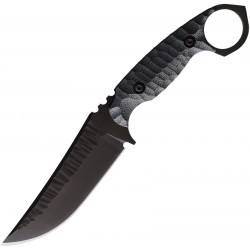 Couteau Titanoraptor WACHTMAN lame lisse 10.5cm noir - 1