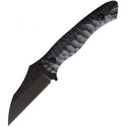 Couteau Kliff Stone WACHTMAN lame lisse 7cm Noir - 2