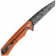 Couteau Kinzua CASE CUTLERY lame lisse Tanto 9.5cm Orange - 3