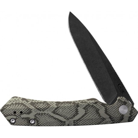 Couteau Kinzua CASE CUTLERY lame lisse 9.5cm Vert OD Serpent - 1