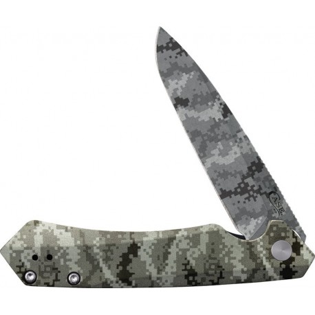 Couteau Kinzua CASE CUTLERY lame lisse 9.5cm Vert OD Camo - 1