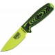 Couteau Venom lame lisse vert manche 3D noir et vert Model 3 Esee