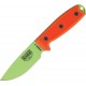 Couteau lame lisse vert venin manche orange Model 3 Esee - 1