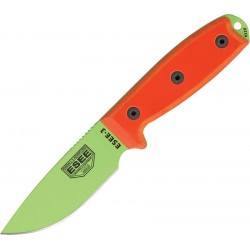 Couteau lame lisse vert venin manche orange Model 3 Esee - 1