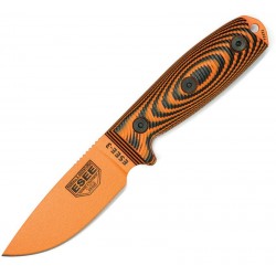 Couteau lame lisse orange manche 3D orange et noir Model 3 Esee - 1