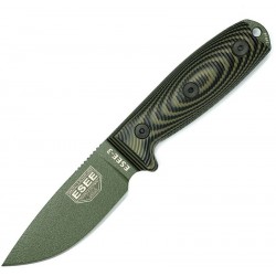 Couteau lame lisse vert manche 3D noir et vert Model 3 Esee - 1