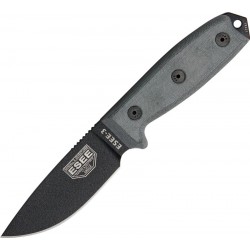 Couteau lame lisse noir manche noir Model 3 Esee Etui noir - 2