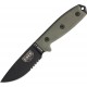 Couteau lame semi dentelée noir manche vert Model 3MIL Esee Etui MOLLE - 1