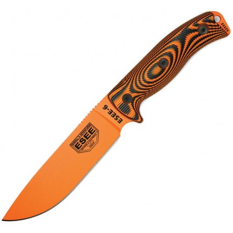 Couteau lame lisse orange manche 3D noir et orange Model 6 Esee - 1