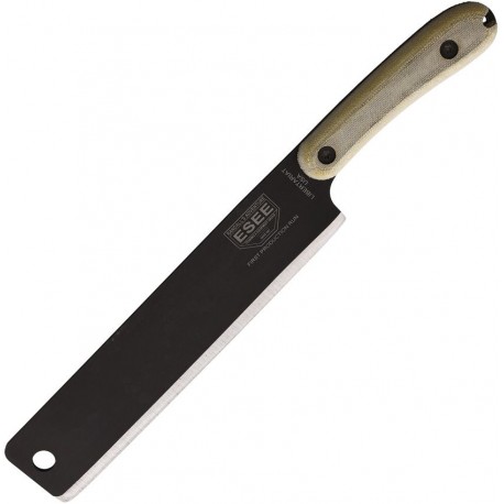 Machette lame lisse noir manche naturel Libertariat ESEE - 1