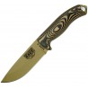 Couteau lame lisse Terre manche 3D noir et marron coyote Model 5 Esee
