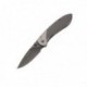 Couteau Buck Nobleman lame 6.7cm Lisse Gris manche Inox - 327TTS - 2