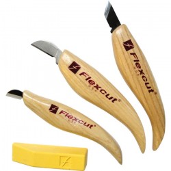 Ensemble sculpture bois Chip Carving Set 3 Pièces FLEXCUT KN115