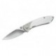 Couteau Buck Nobleman lame 6.7cm Lisse Satin manche Inox - 327SSS - 1