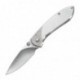 Couteau Buck Nobleman lame 6.7cm Lisse Satin manche Inox - 327SSS - 2