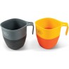 Tasses de Camping flexible UCO Pack de 2 - Orange et Gris