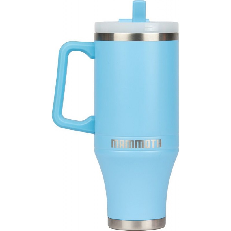 Mammoth Coolers Ascent Bicchiere Termico 1,18L: Acciaio Inox, Mantiene Ghiaccio 36+ Ore, Con Manico E Cannuccia - Rosso
