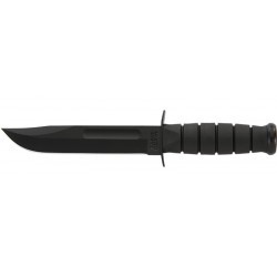 Couteau Ka-Bar Fighting Knife lame 17.8cm Lisse Noir manche Polymère - 1211