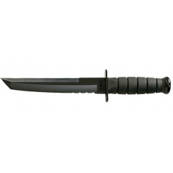 Couteau Ka-Bar Tanto lame 20.3cm semi-dentelée Noir manche Polymère - 1245 - 2