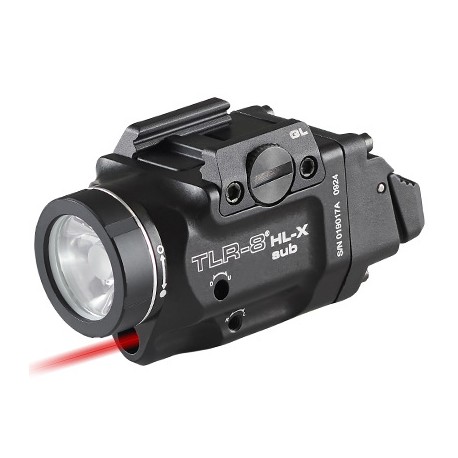 Lampe tactique TLR-8 HL-X SUB USB avec laser rouge STREAMLIGHT Glock 43X 48MOS - 1
