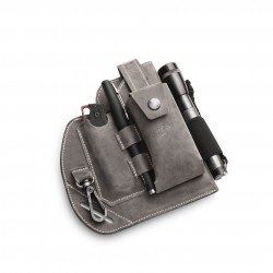 MKM EDC Étui Organiseur de Ceinture en Cuir Gris - 1