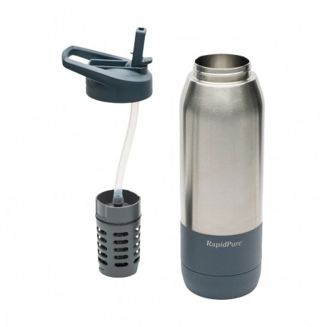 Gourde filtrante isotherme en acier inoxydable RAPIDPURE - 1