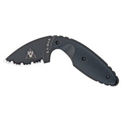 Couteau Ka-Bar TDI lame 5.9cm semi-dentelée Noir manche Polymère - 1481 - 2